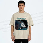 Unisex Agony Opossum Printed Washed Tee