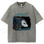 Unisex Agony Opossum Printed Washed Tee