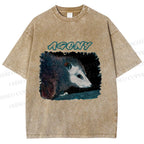 Unisex Agony Opossum Printed Washed Tee