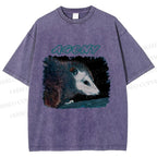 Unisex Agony Opossum Printed Washed Tee