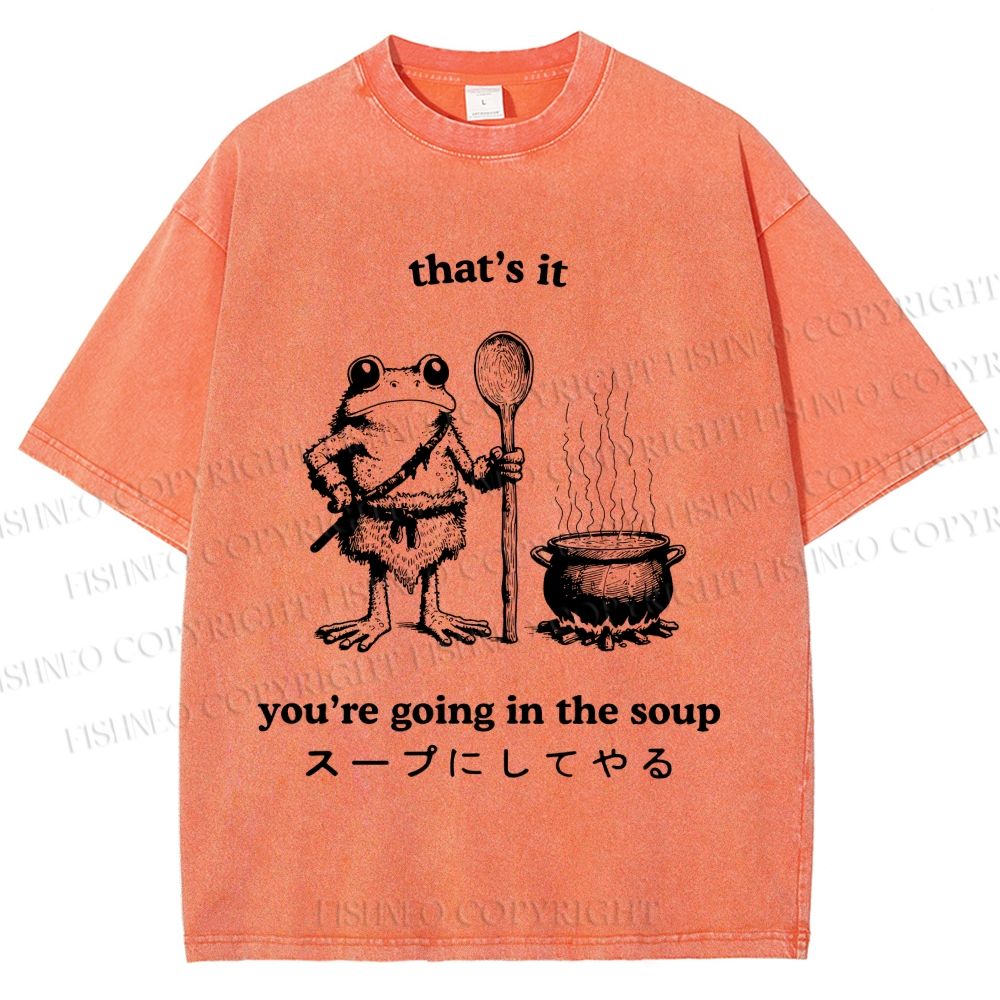 Unisex Fool 're Going In The Soup Printed Washed Tee