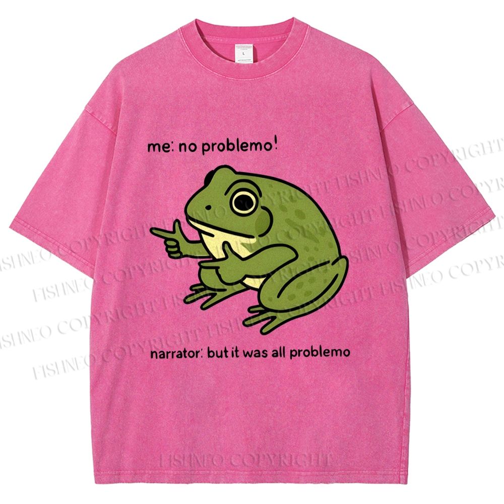Unisex Stupid Frog Meme Printed Washed Tee