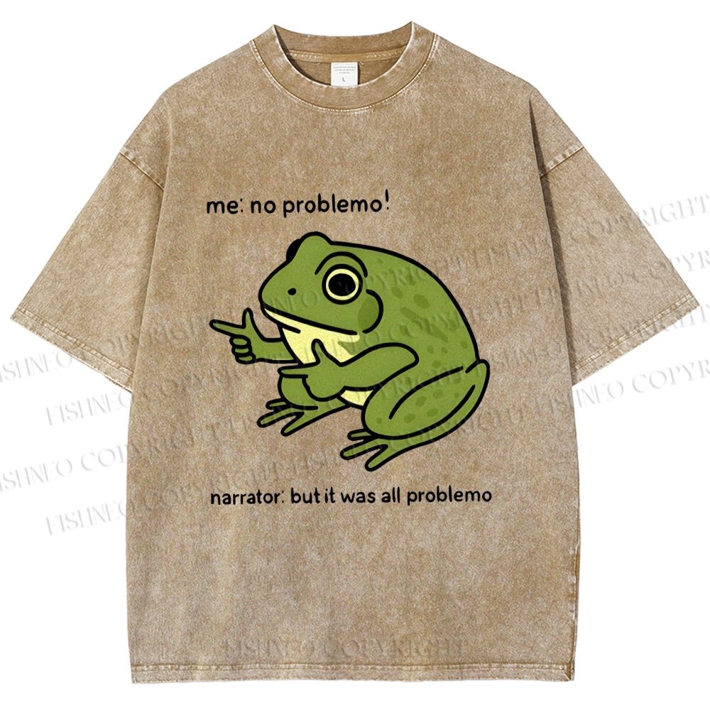 Unisex Stupid Frog Meme Printed Washed Tee