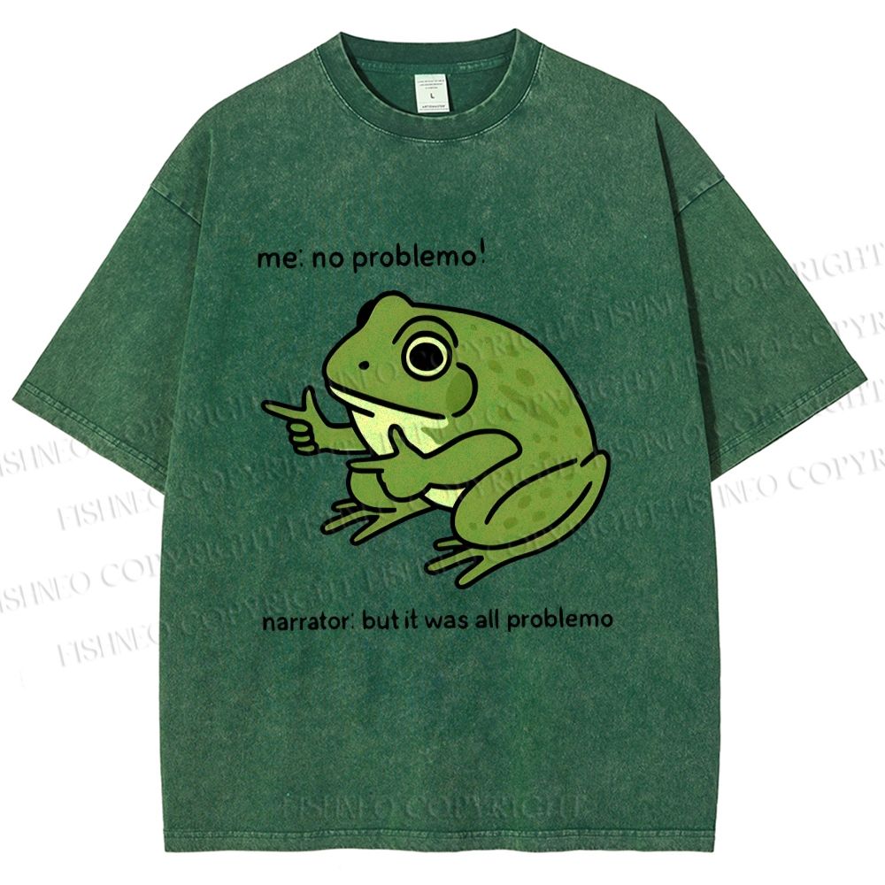 Unisex Stupid Frog Meme Printed Washed Tee
