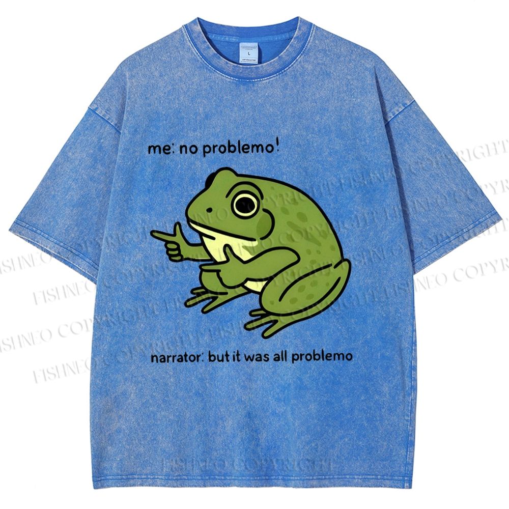 Unisex Stupid Frog Meme Printed Washed Tee
