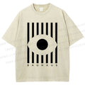 Unisex Bauhaus Geometric Eye Printed Washed Tee