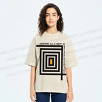 Unisex Bauhaus Geometry Printed Washed Tee