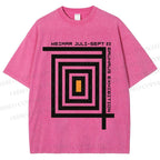 Unisex Bauhaus Geometry Printed Washed Tee
