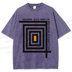 Unisex Bauhaus Geometry Printed Washed Tee