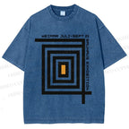 Unisex Bauhaus Geometry Printed Washed Tee