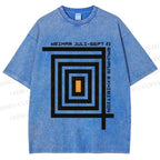 Unisex Bauhaus Geometry Printed Washed Tee