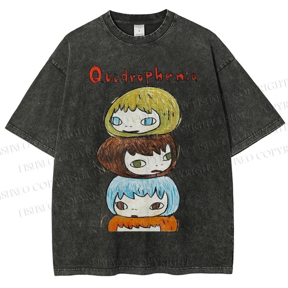 Unisex Quadrophenia Yoshitomo Nara Printed Washed Tee