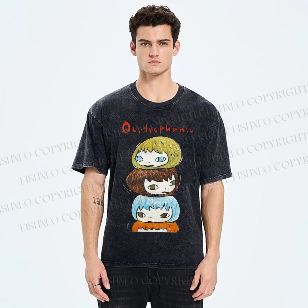 Unisex Quadrophenia Yoshitomo Nara Printed Washed Tee