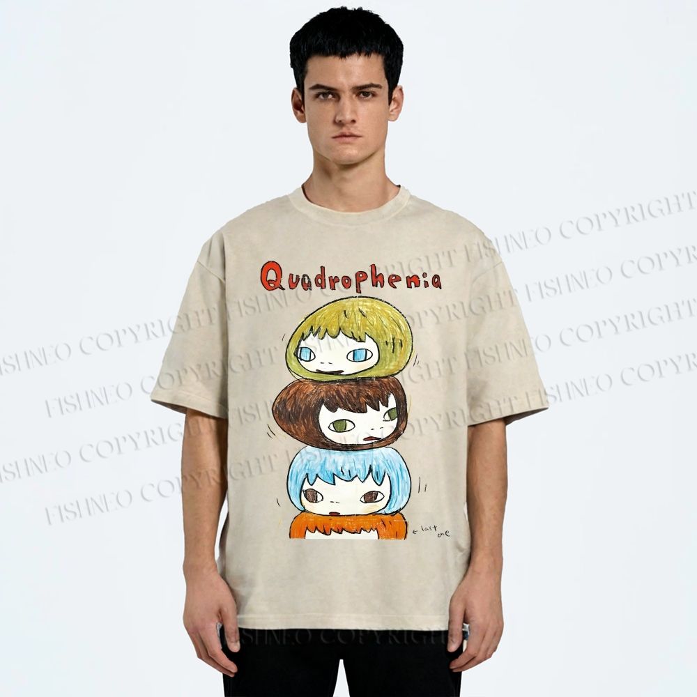 Unisex Quadrophenia Yoshitomo Nara Printed Washed Tee