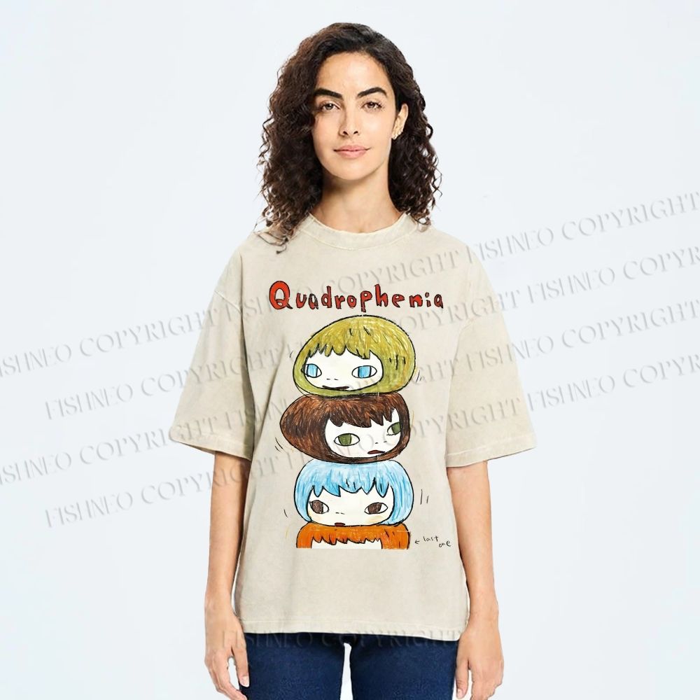 Unisex Quadrophenia Yoshitomo Nara Printed Washed Tee