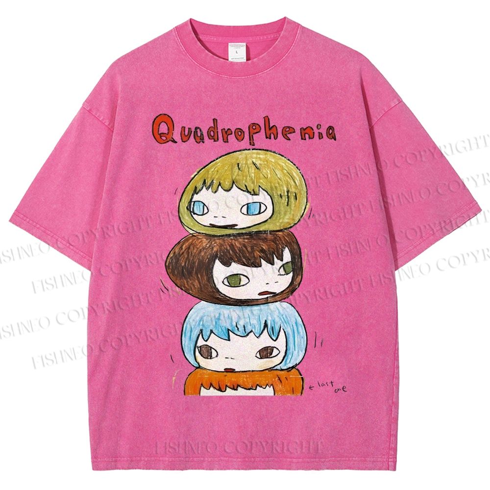 Unisex Quadrophenia Yoshitomo Nara Printed Washed Tee