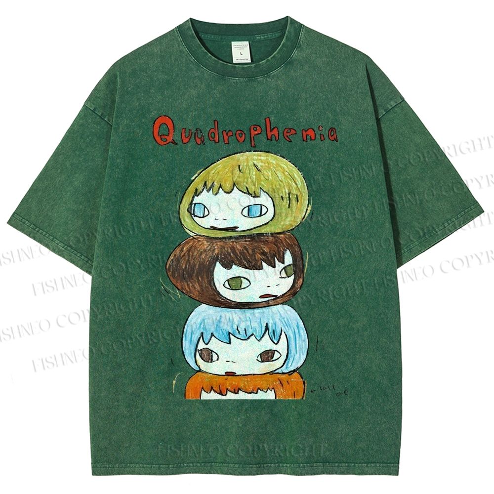 Unisex Quadrophenia Yoshitomo Nara Printed Washed Tee