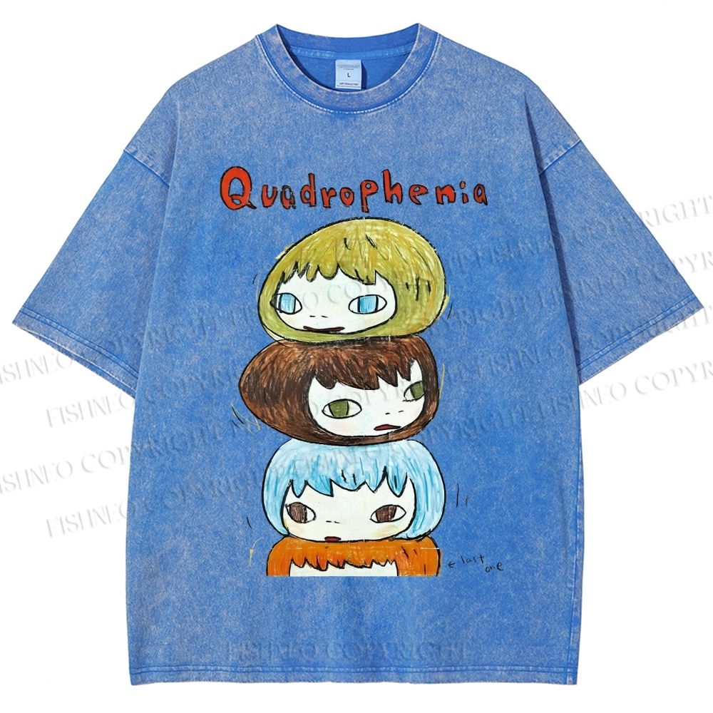 Unisex Quadrophenia Yoshitomo Nara Printed Washed Tee