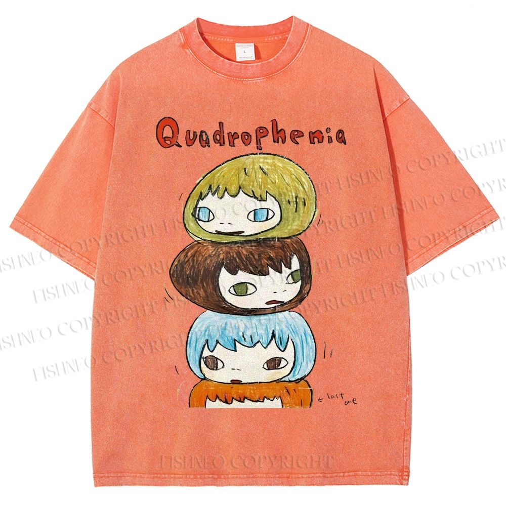 Unisex Quadrophenia Yoshitomo Nara Printed Washed Tee