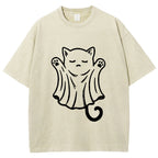 Cat Ghost Washed T-Shirt