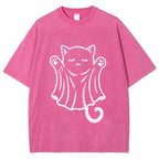 Cat Ghost Washed T-Shirt