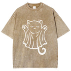 Cat Ghost Washed T-Shirt