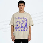 Unisex  Is That Real Funny Opossum In Mirror Printed Washed Tee