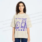 Unisex  Is That Real Funny Opossum In Mirror Printed Washed Tee
