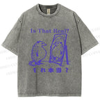 Unisex  Is That Real Funny Opossum In Mirror Printed Washed Tee