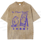 Unisex  Is That Real Funny Opossum In Mirror Printed Washed Tee