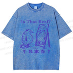 Unisex  Is That Real Funny Opossum In Mirror Printed Washed Tee