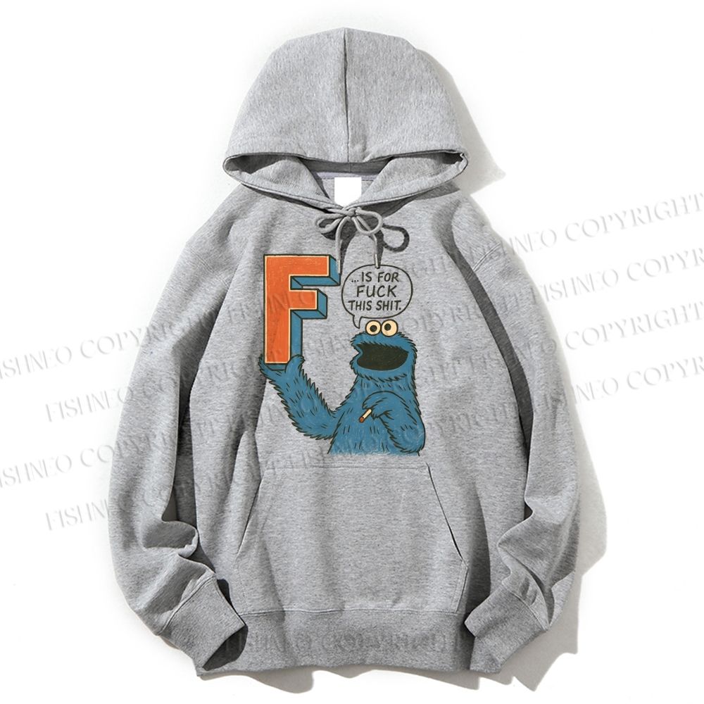 Unisex Casual Cotton F Is For Fuck Printed Hoodie