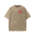 Unisex Easy Tiger Front And Back Printed Washed Tee