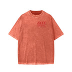 Unisex Easy Tiger Front And Back Printed Washed Tee