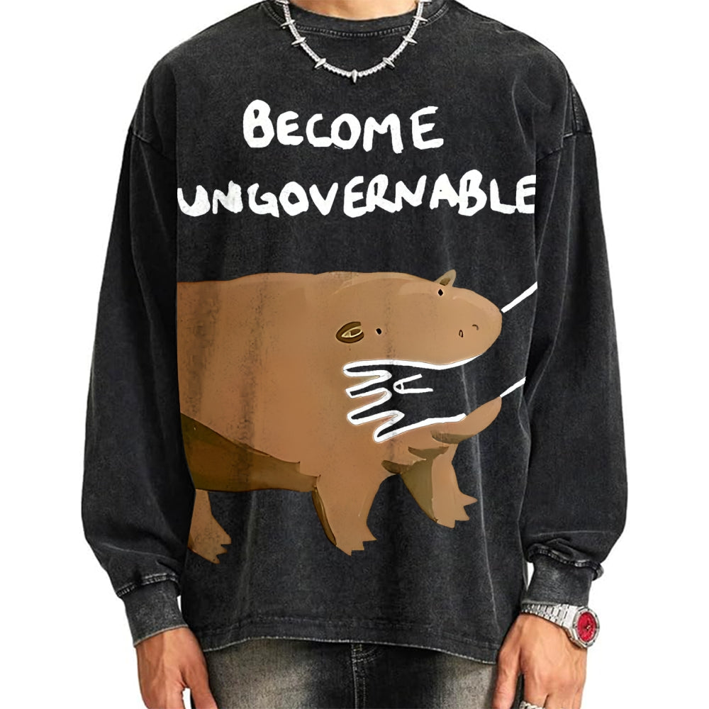 Unisex Become Ungovernable Vintage Washed Sweatshirts