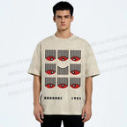 Unisex Bauhaus Art Eyes Printed Washed Tee