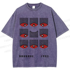 Unisex Bauhaus Art Eyes Printed Washed Tee