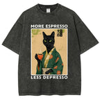 More Caffeine Less Sadness Washed T-Shirt