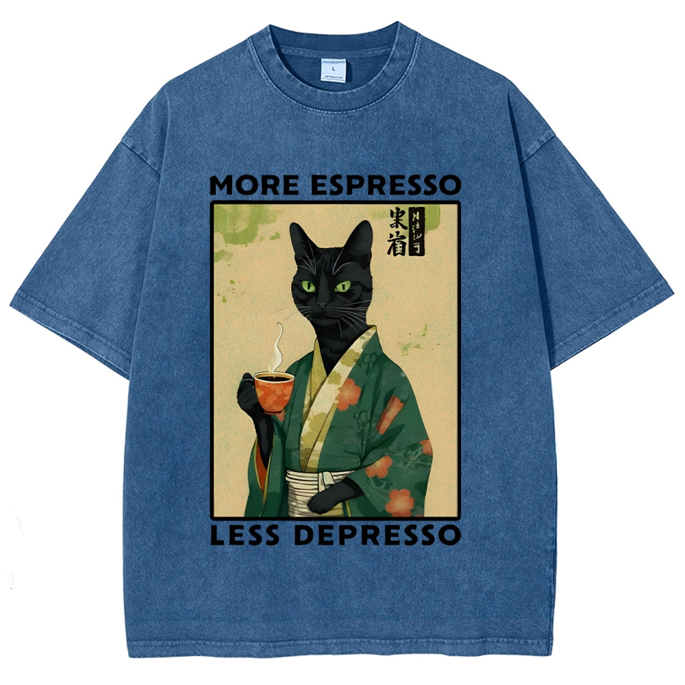 More Caffeine Less Sadness Washed T-Shirt
