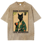 More Caffeine Less Sadness Washed T-Shirt