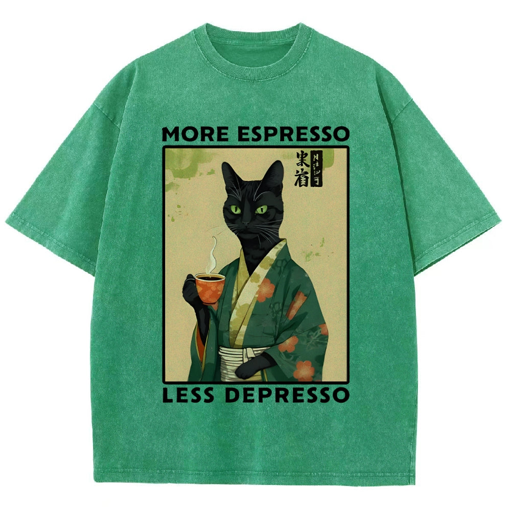 More Caffeine Less Sadness Washed T-Shirt