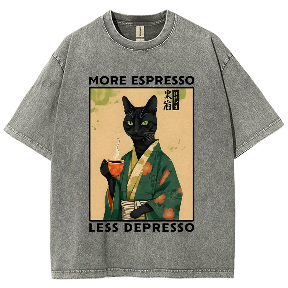 More Caffeine Less Sadness Washed T-Shirt