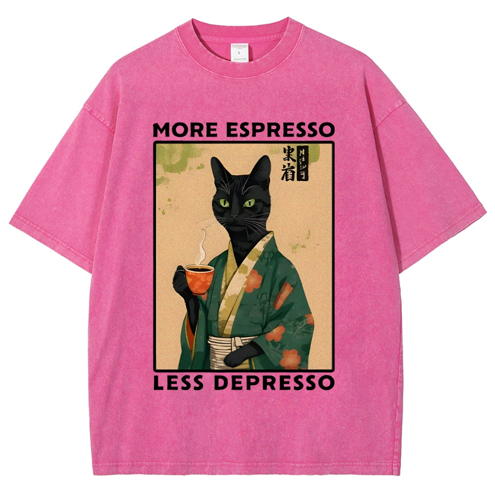 More Caffeine Less Sadness Washed T-Shirt