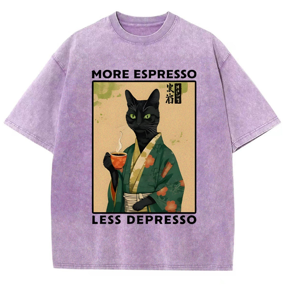 More Caffeine Less Sadness Washed T-Shirt