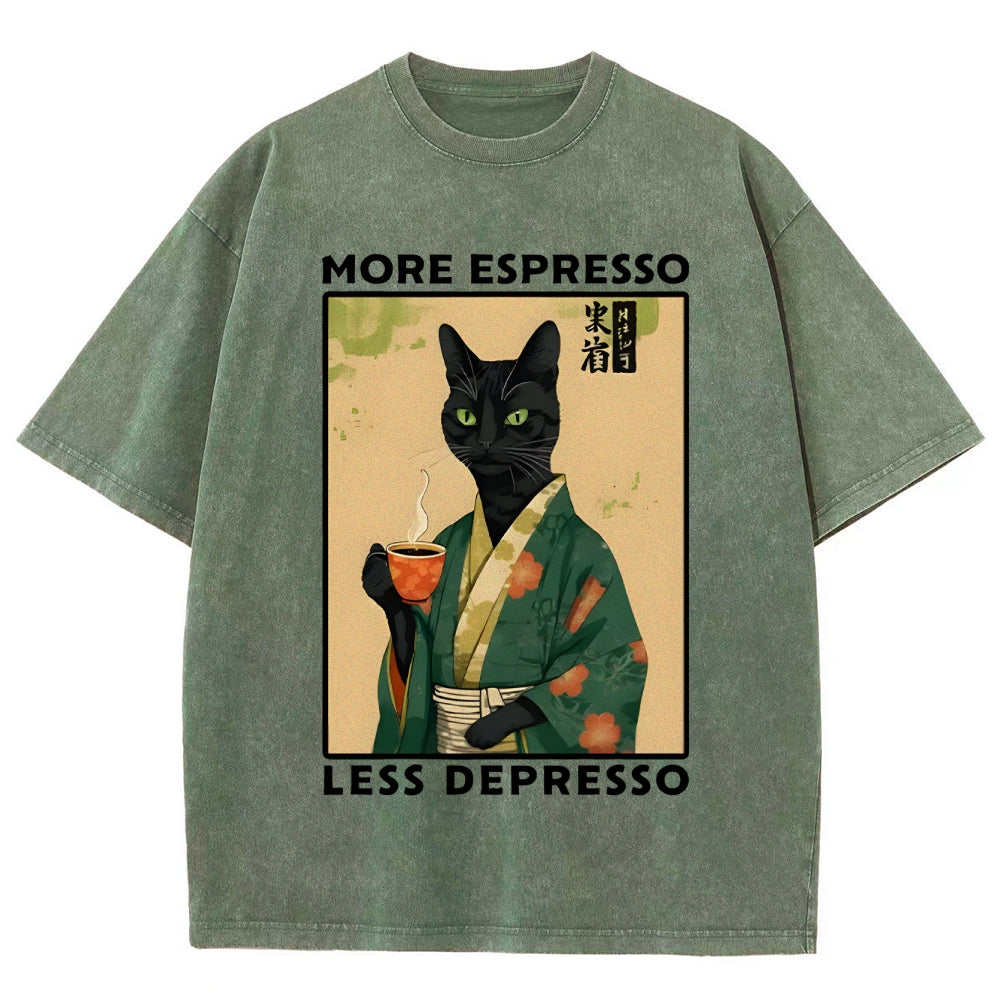 More Caffeine Less Sadness Washed T-Shirt