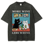 Funny More Wine Less Whine Washed T-Shirt