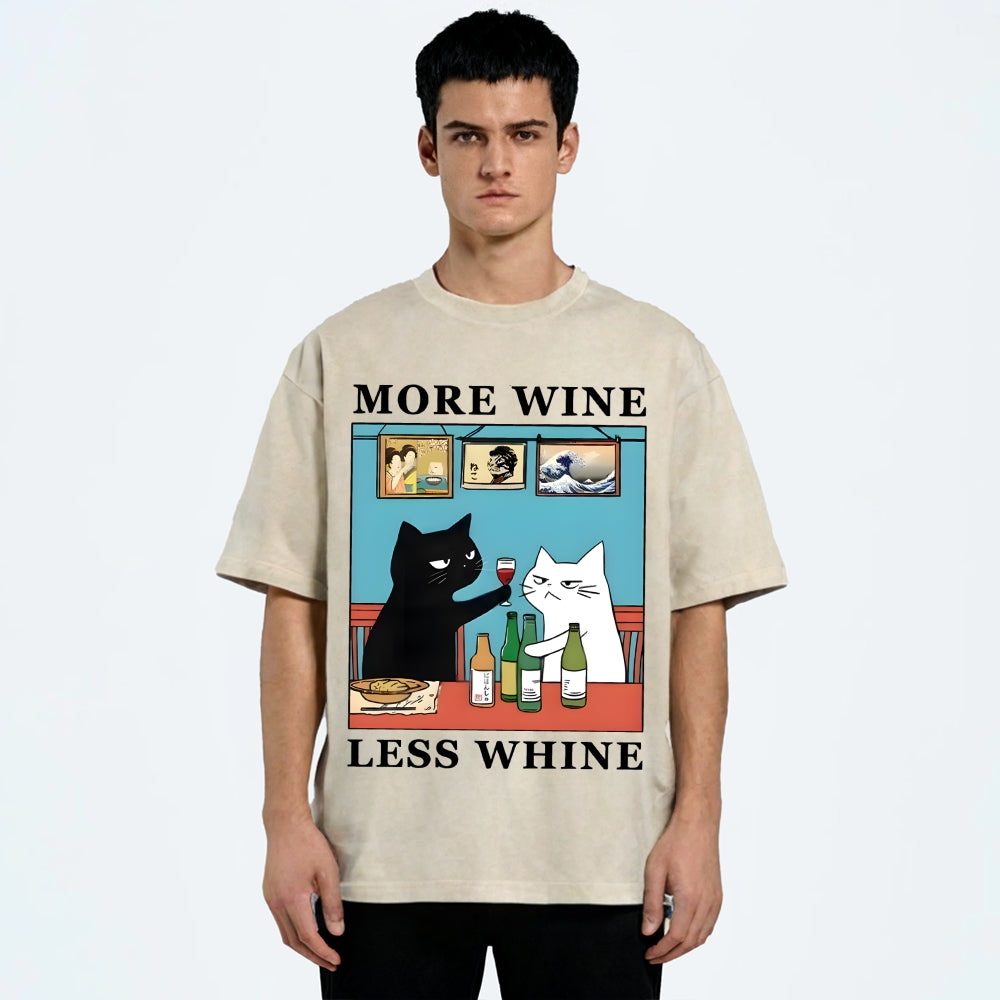 Funny More Wine Less Whine Washed T-Shirt