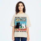 Funny More Wine Less Whine Washed T-Shirt