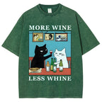 Funny More Wine Less Whine Washed T-Shirt