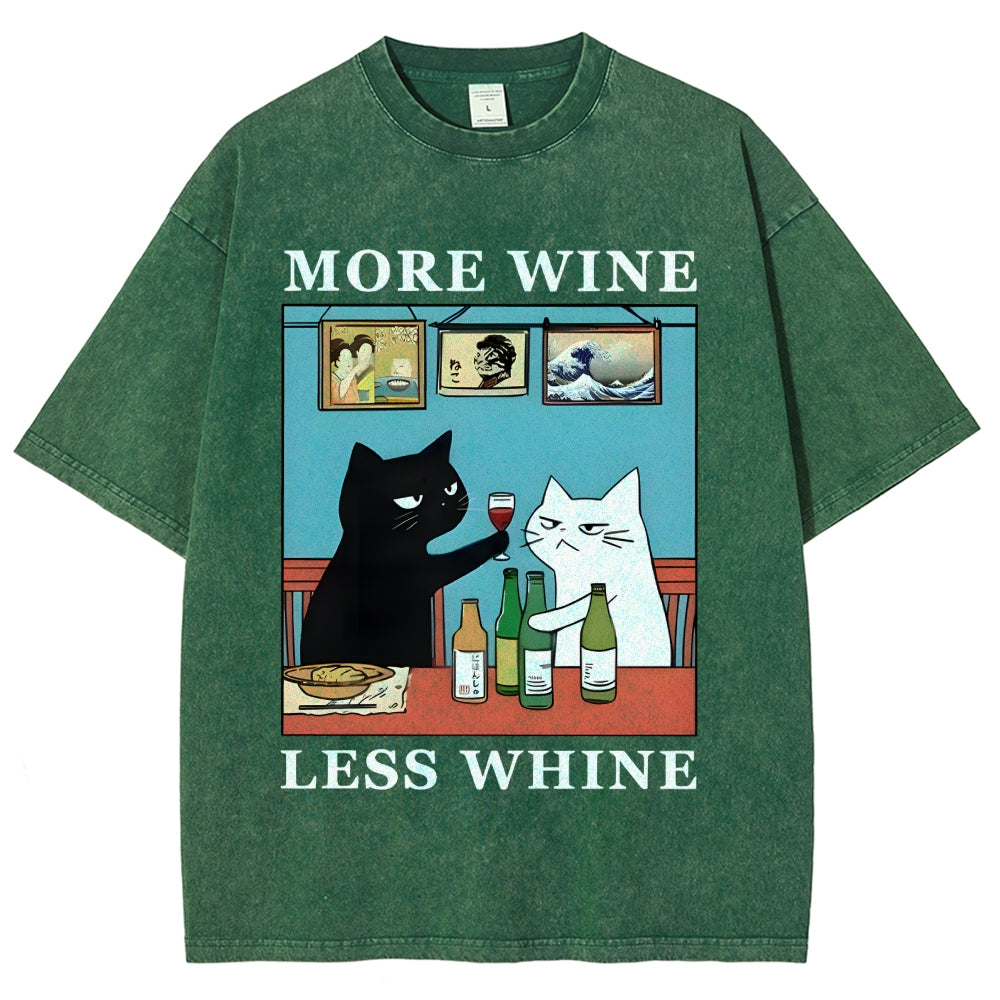 Funny More Wine Less Whine Washed T-Shirt